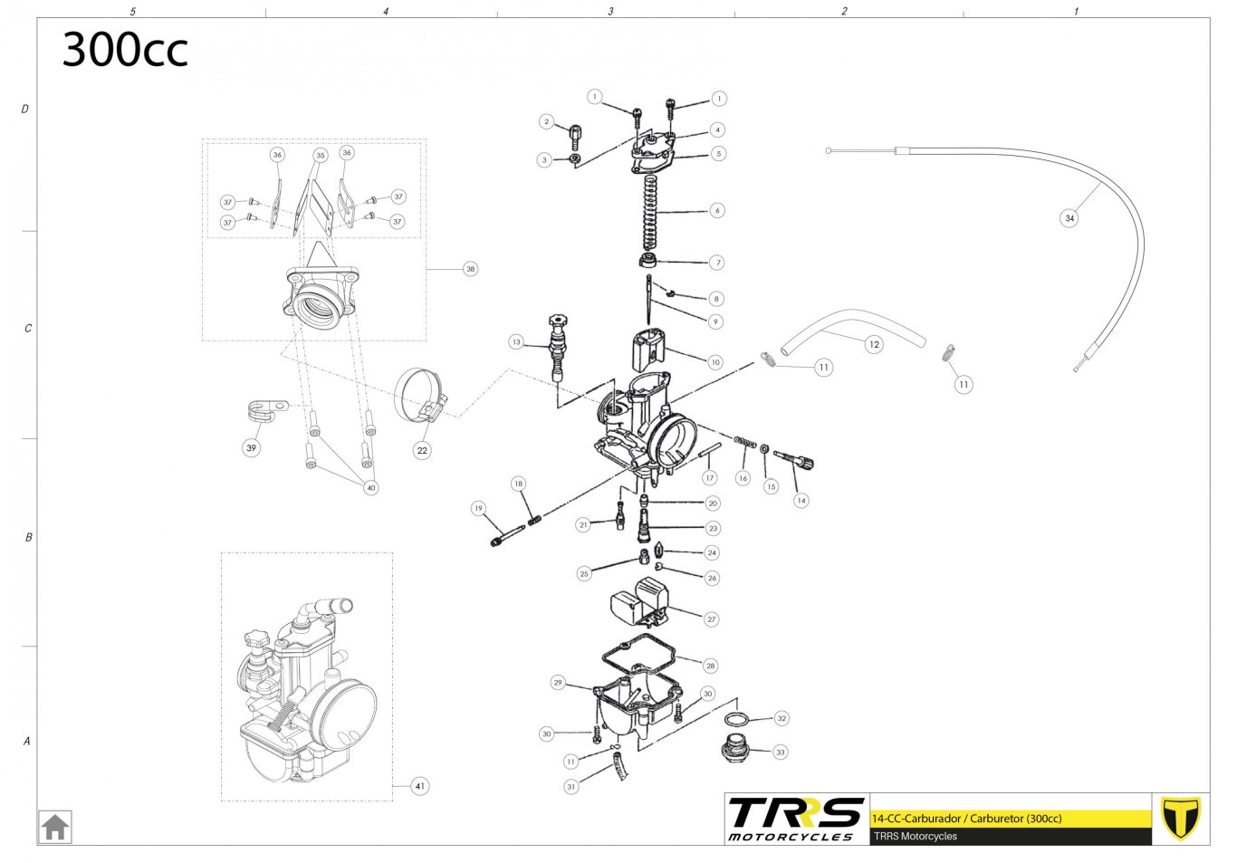 14TR-300 - CARBURETOR 300CC