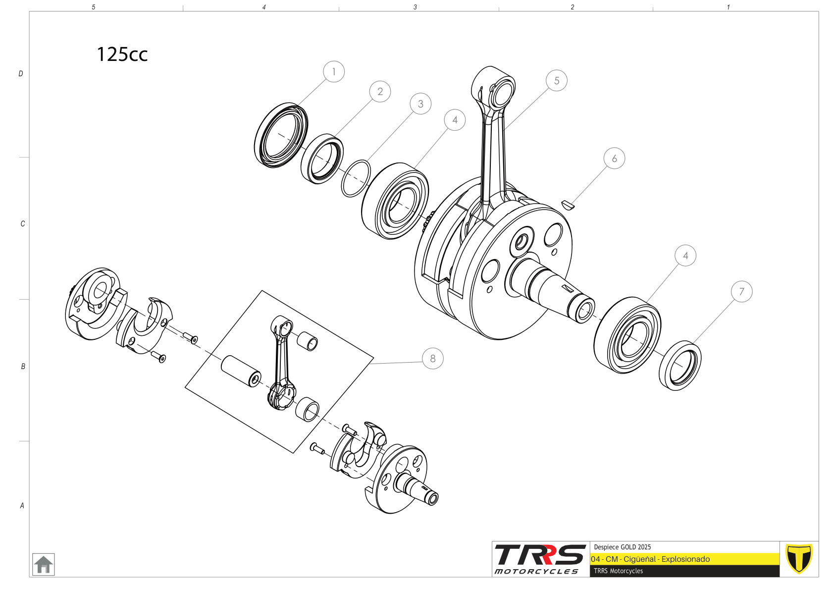 04MT-125 - CRANKSHAFT 125CC