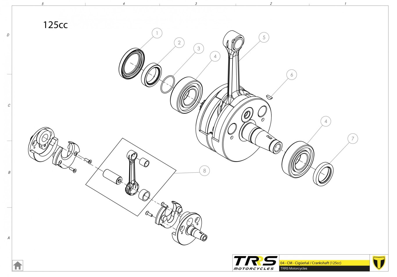 04MT-125 - CRANKSHAFT 125CC