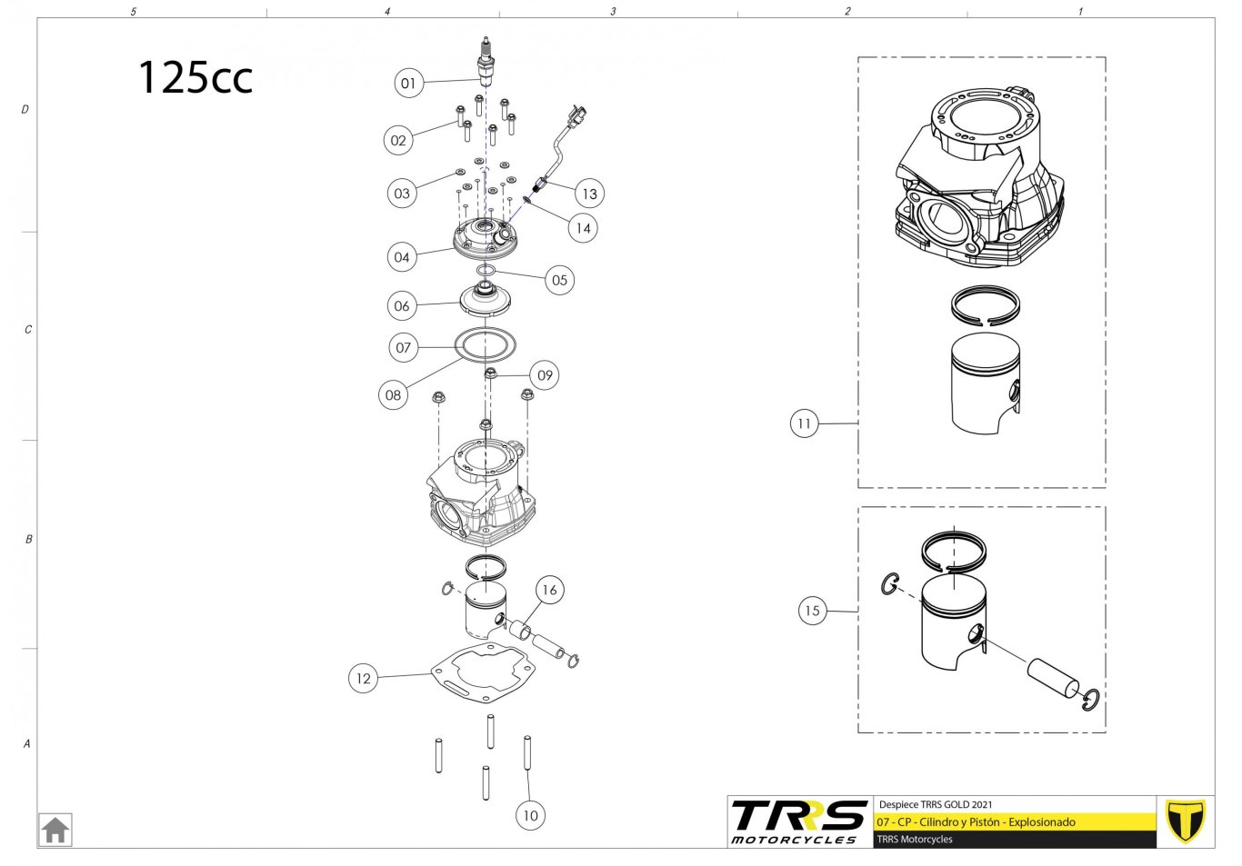 07MT-125 - CYLINDER AND PISTON