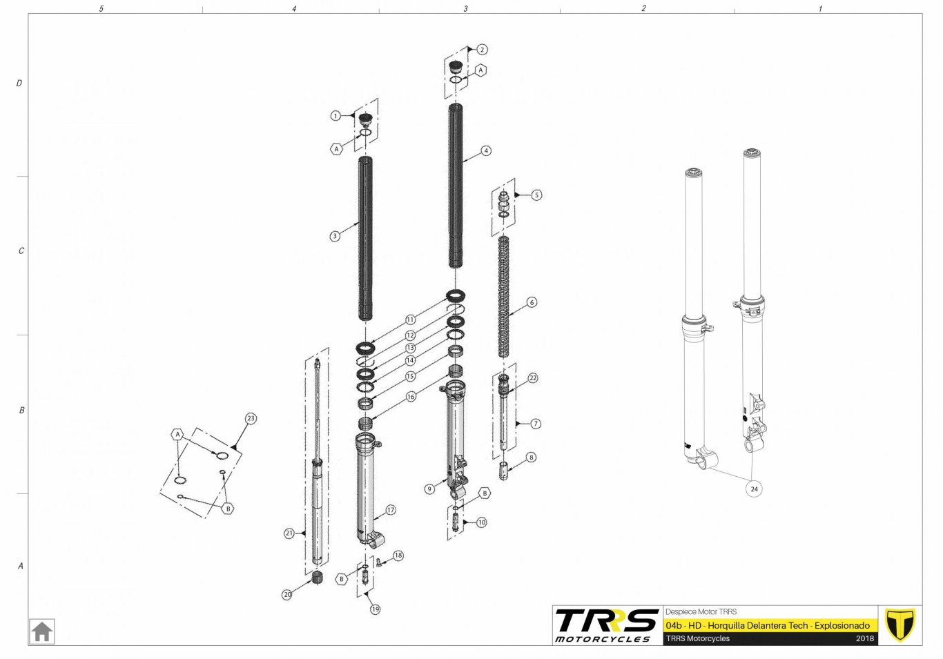 04BTR - HORQUILLA DELANTERA TECH